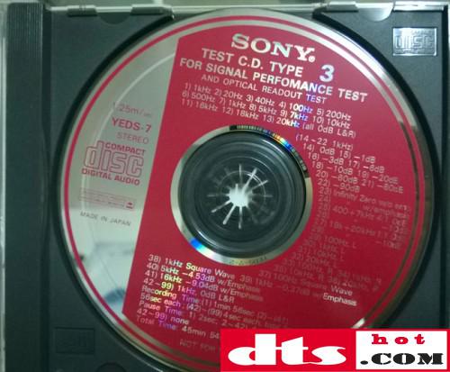 SONY TEST CD TYPE 2  YEDS 3